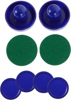 1 Set Ball Header Blue air Hockey Pucks air Hockey Replacement Accessories air Hockey Table Paddles Hockey Goal Handles Paddles air Hockey Equipment Plastic Putter Suite