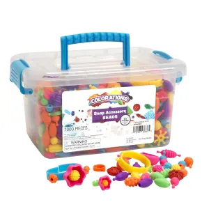 1000  Snap Pop Beads for Girls Toys - Kids Jewelry Making Kit Pop-Bead Art and Craft Kits DIY Bracelets Necklace and Rings Toy for Age 3 4 5 6 7 8 Year Old (Large)