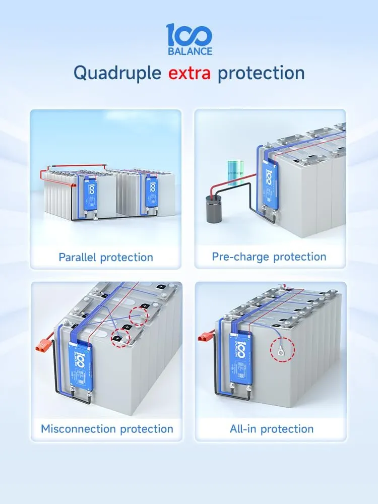 100BALANCE 100A 8-24S Standard Function Smart Active Balance BMS with WiFi Module Protection Board Build-in Bluetooth for Lithium Battery