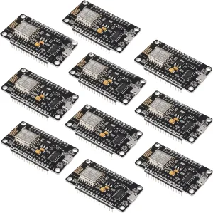 10PCS ESP8266 WiFi Development Internet Board NodeMCU LUA 4M Flash Serial Wireless Module CH340 Serial WiFi WLAN Communication Compatible with Board IDE/Micropython