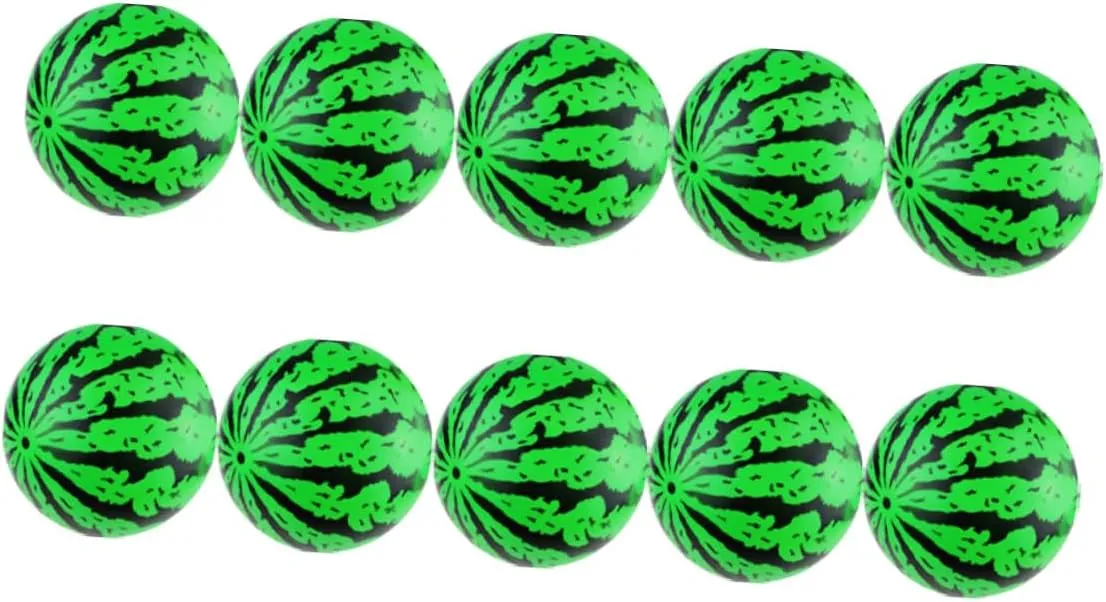10pcs Inflatable Watermelon Beach Balls for Fun Pool Balls for Summer Parties Bright Design Smooth Surface for Beach and Pool Activities