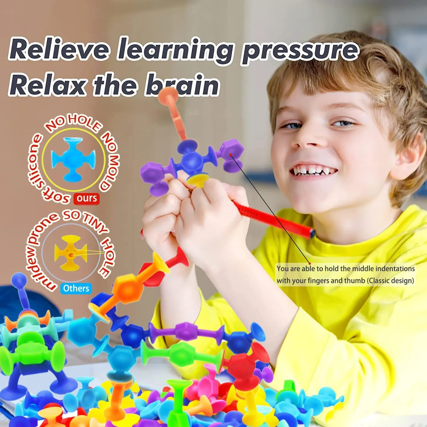 114pcs Suction Cup Bath Toys for Kids Toddlers Family Game - Preschool Learning Sensory Kindergarten Montessori Classroom Gift for Ages 3-8 - Bathtub Window Toys for Autism