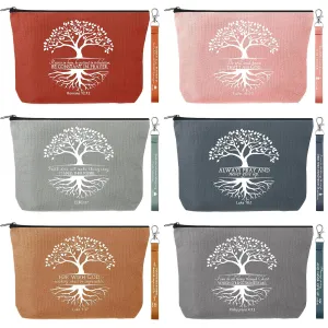 12 Pcs Cna Week Christian Gift Bulk Religious Makeup Bag Bible Verse Lanyard Keychain for Women Men Church Nurse(Bright Colors,Tree of Life)