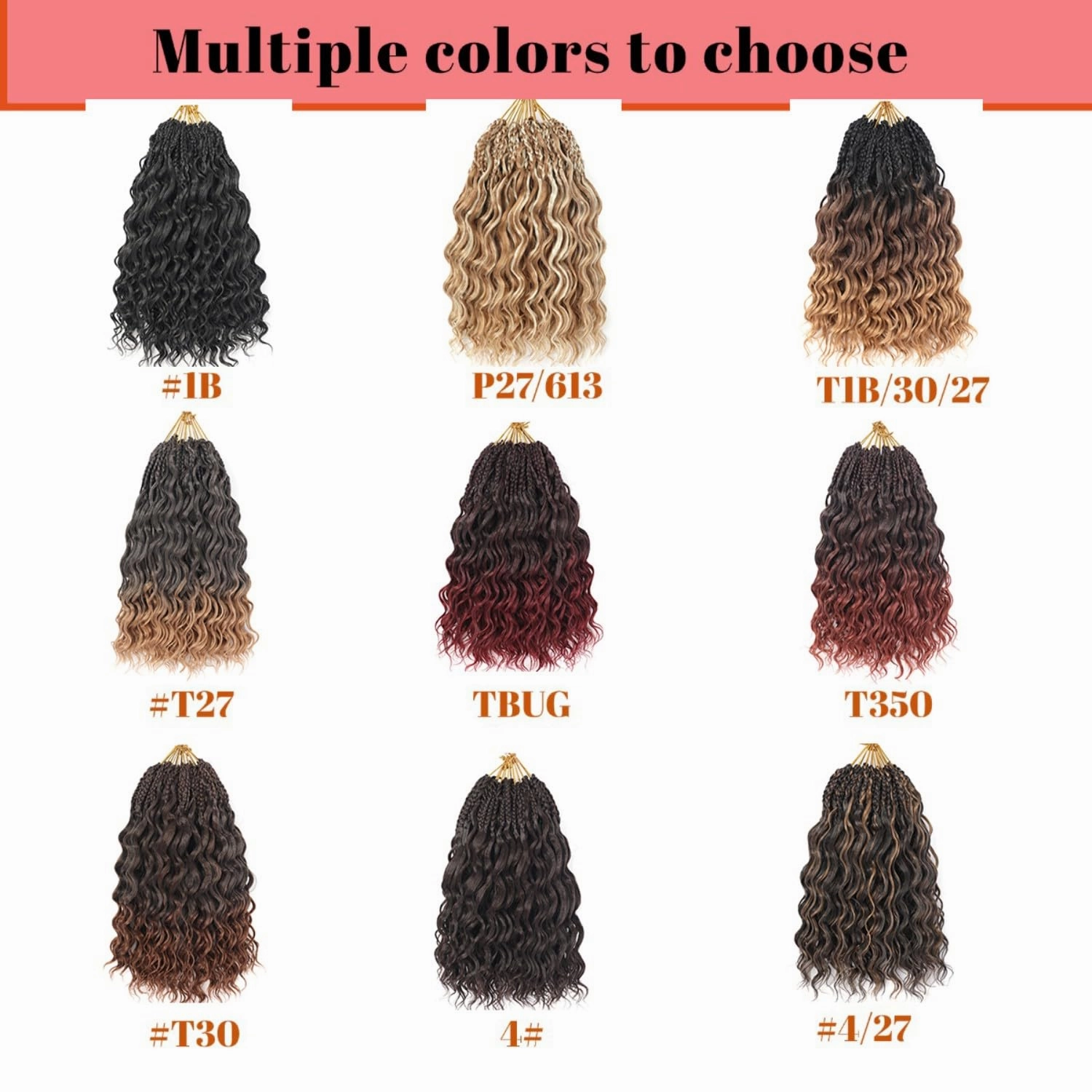 12 Inch Ocean Wave Crochet Hair 8 Packs - Synthetic Pre-Looped Deep Wavy Curly Braiding Hair for Black Women, Boho Style Hair Extensions (10inch,1B/30-8 Packs)