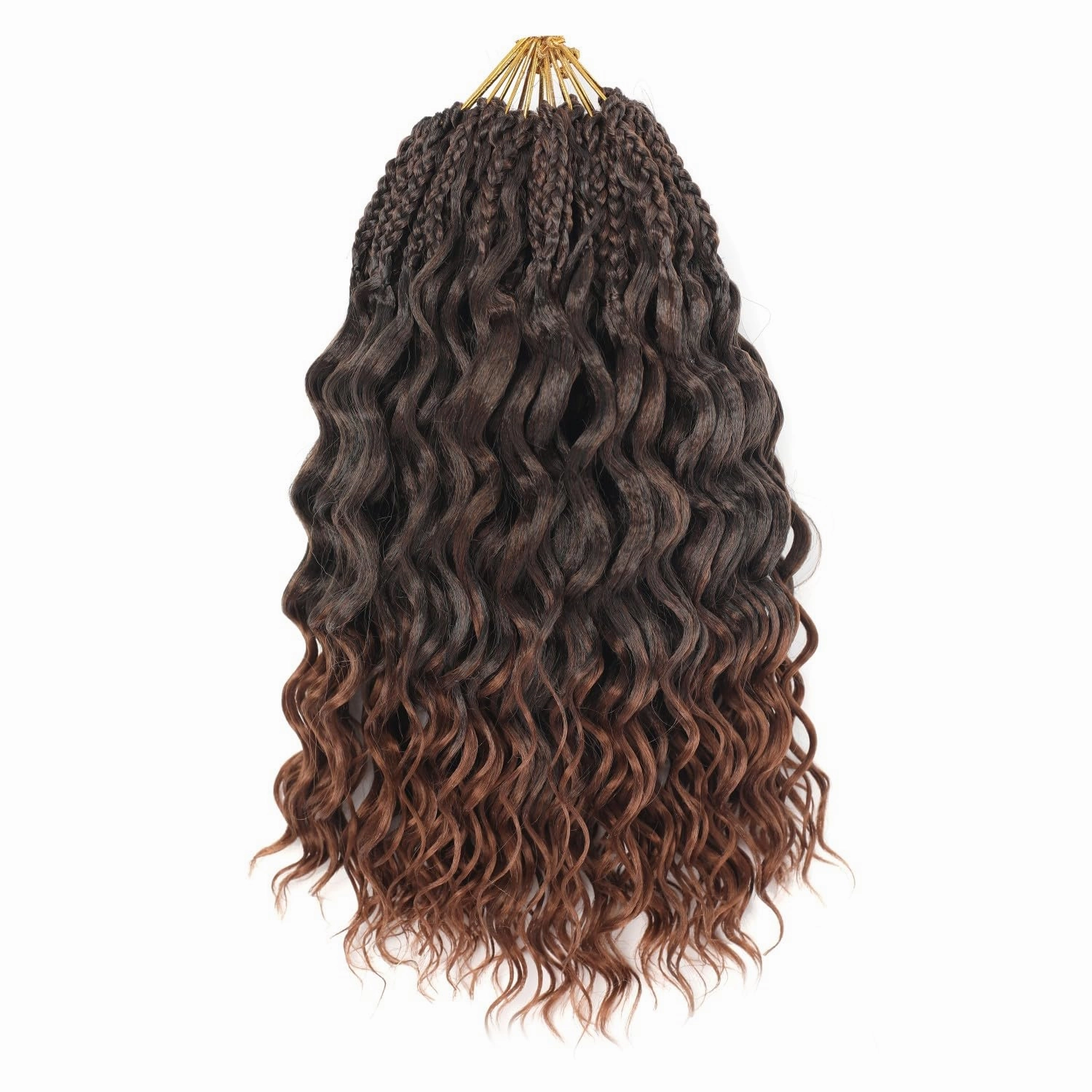 12 Inch Ocean Wave Crochet Hair 8 Packs - Synthetic Pre-Looped Deep Wavy Curly Braiding Hair for Black Women, Boho Style Hair Extensions (10inch,1B/30-8 Packs)