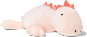 1.4 LB Weighted Stuffed Stegosaurus Animals Plush - 16 Inch Squished Long Dinosaur Jumbo Pillow - Kawaii Plushies Hugging Toy Gifts for Kids - Soft Pink Dino Stuffed Animal Toy (Stegosaurus)