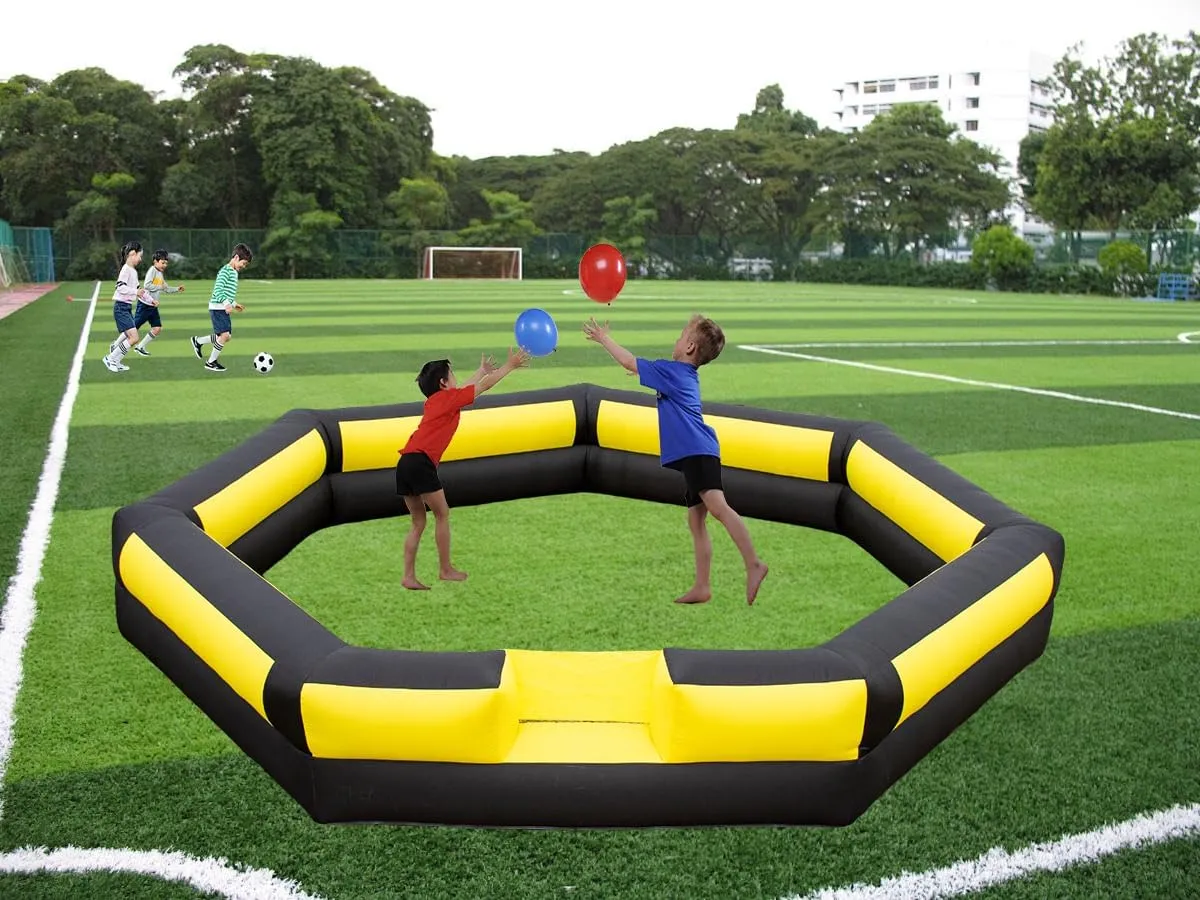 15FT Gaga Ball Pit Inflatable with Built-in Air Blower,Portable Gaga Court,Easy to Set up,Game for Outdoor School Family Activities Family Summer Camp Activity