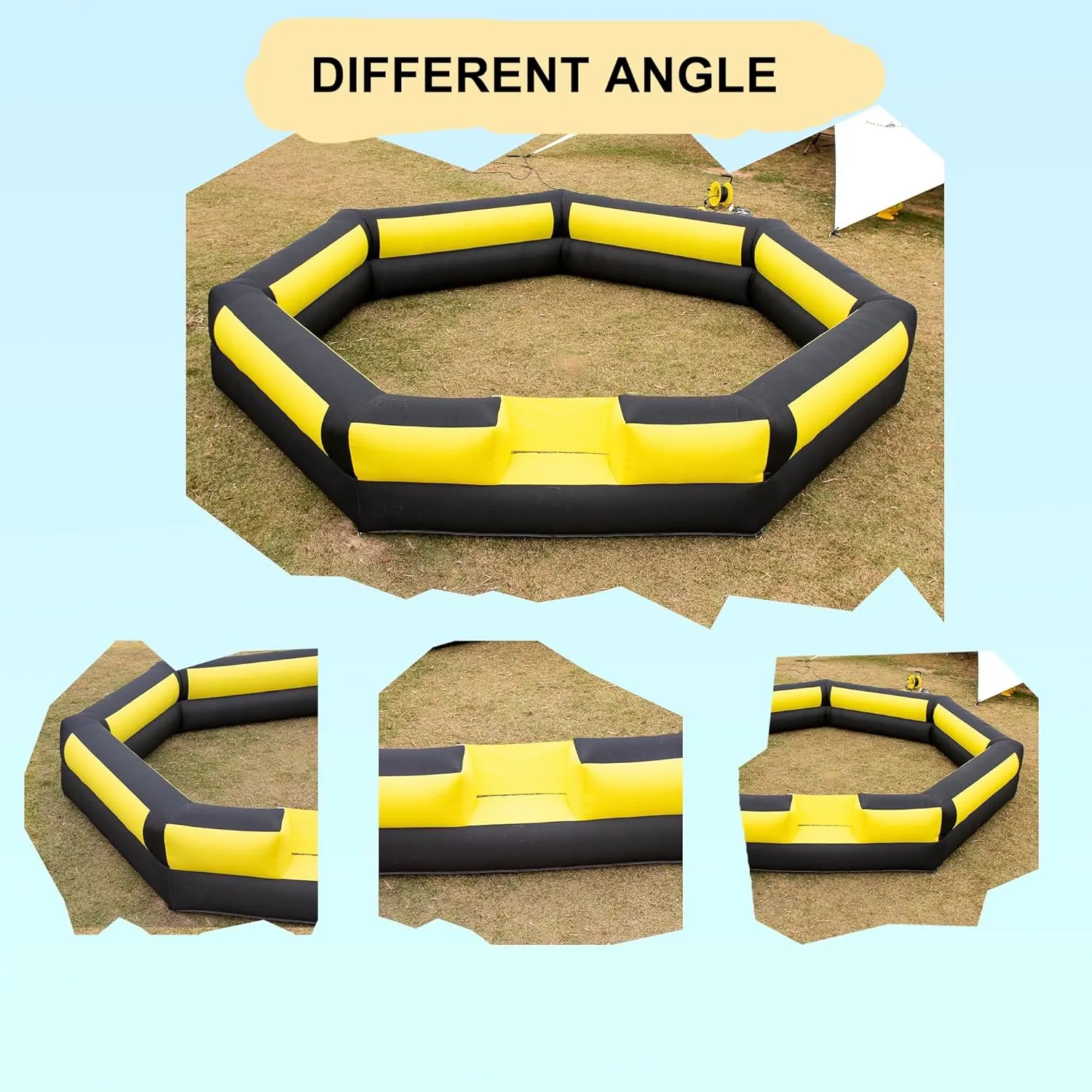 15FT Gaga Ball Pit Inflatable with Built-in Air Blower,Portable Gaga Court,Easy to Set up,Game for Outdoor School Family Activities Family Summer Camp Activity