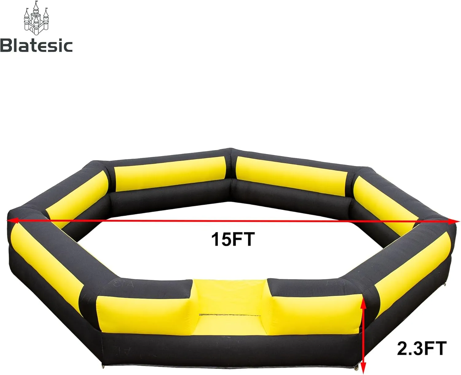 15FT Gaga Ball Pit Inflatable with Built-in Air Blower,Portable Gaga Court,Easy to Set up,Game for Outdoor School Family Activities Family Summer Camp Activity