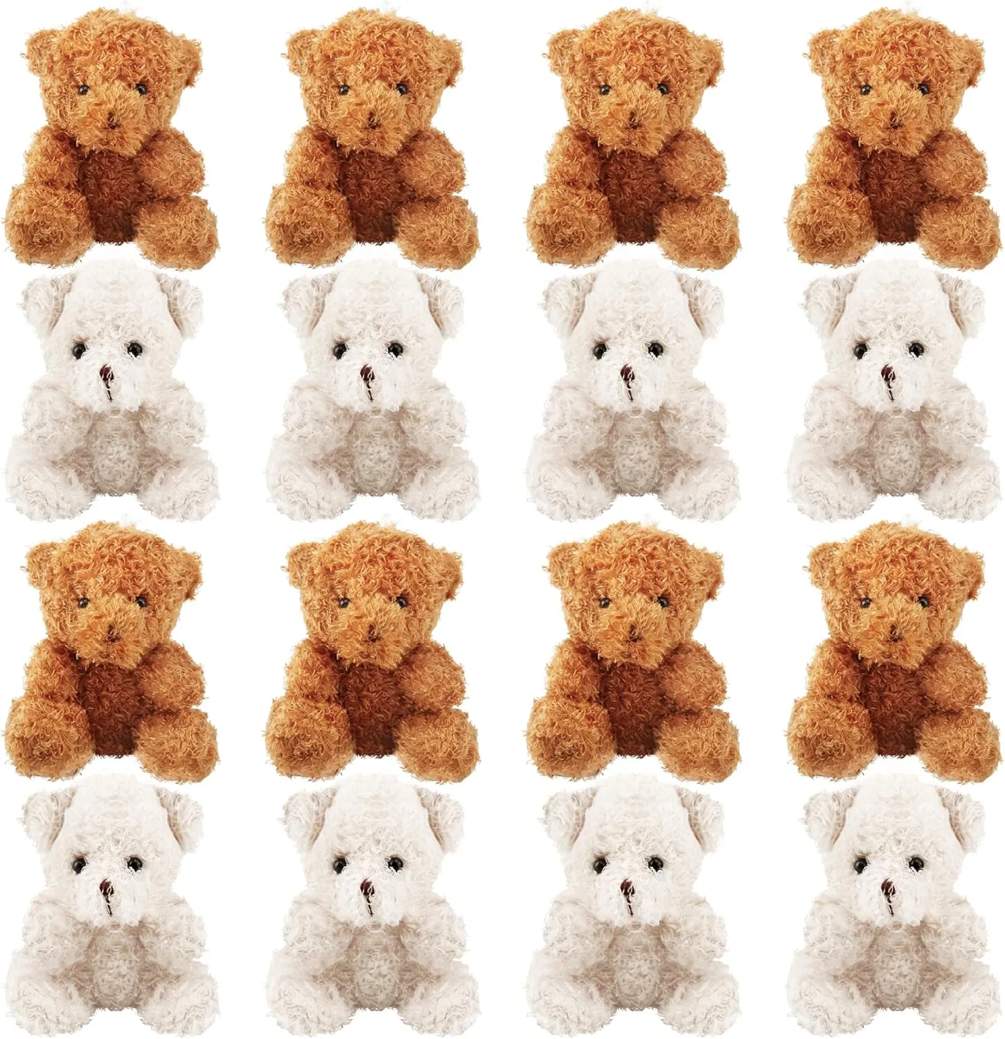 16 Pack 4 inch Mini Teddy Bears Plush Toys Cute Soft Small Teddy Bear Stuffed Animals for Birthday Valentine's Mother's Day Graduation Gifts (Color Set 1)