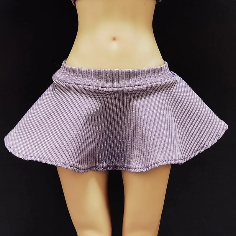 1/6 Scale Female,Figure Doll Clothes Pleated Skirts Short Skirts Costume for 12" Female Soldier Action Figure Doll(Purple)