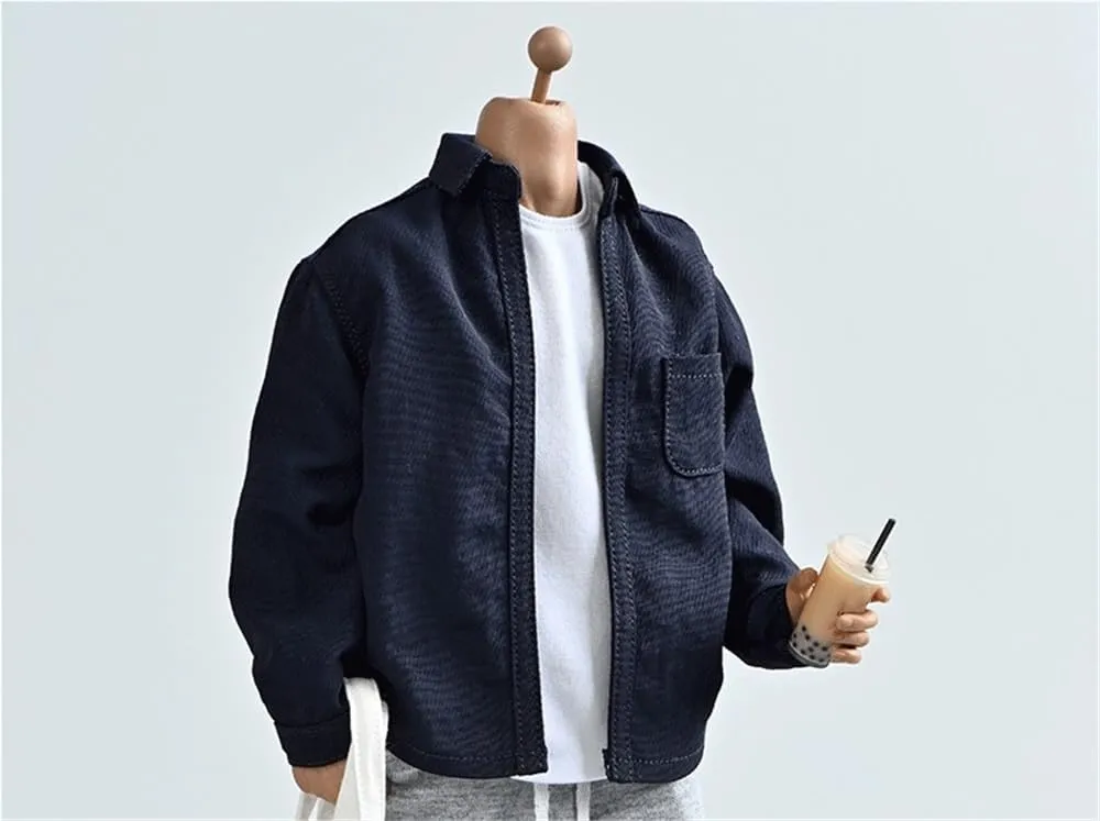 1/6 Scale Male Soldier Figure Doll Workwear Shirt for 12" Movable Doll Action Figure Miniatures Accessories Doll(Blue)