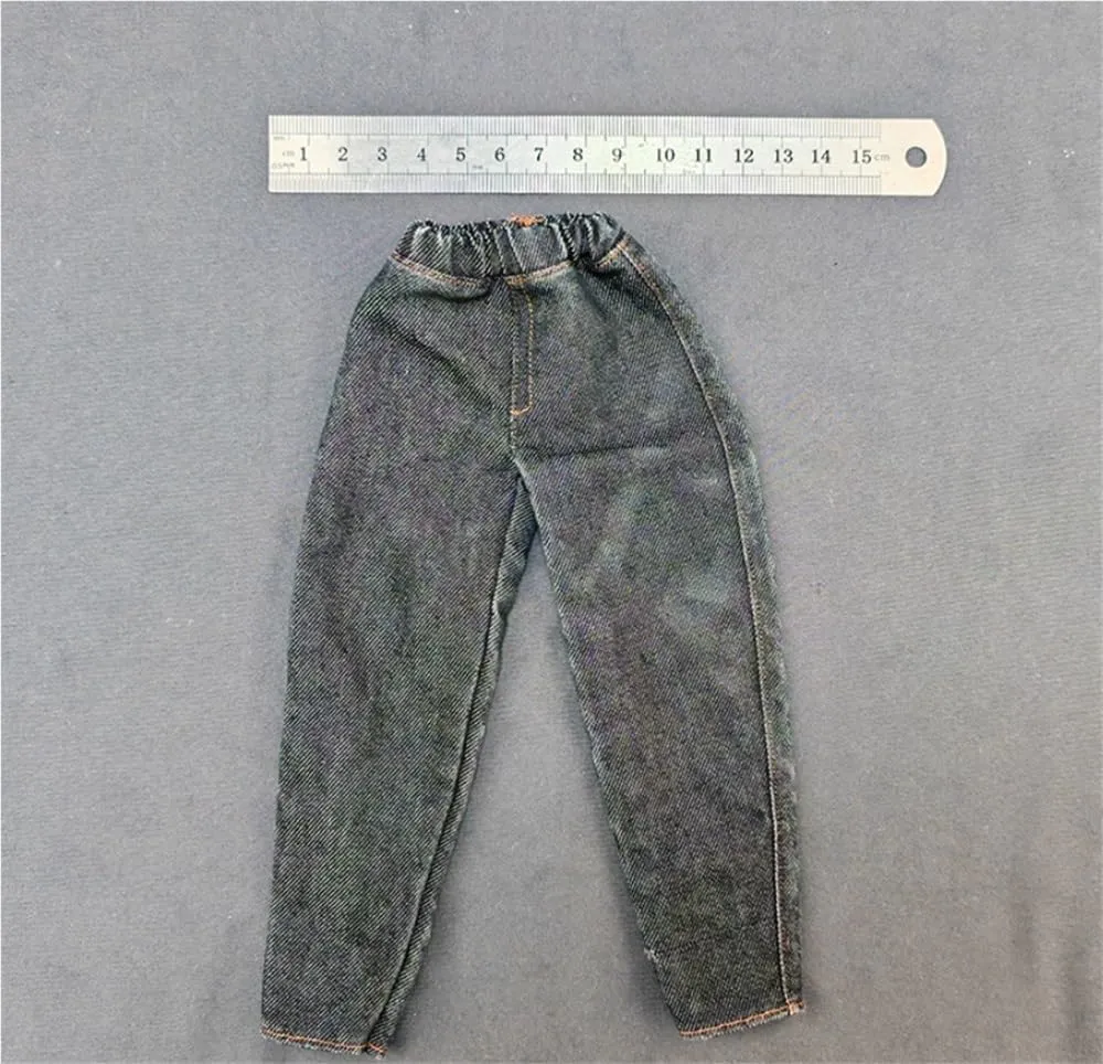 1/6 Scale Male,Figure Doll Clothes Denim Pants Jeans Costume for 12 inch Male Soldier Action Figure Doll(Black)