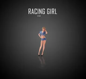 1:64 Painted Figure Mini Model Miniature Car Scenes Resin Racing Girl Race Queen