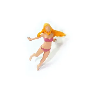 1:64 Painted Figure Mini Model Miniature Resin Diorama Beauty Bikini Girl Blond