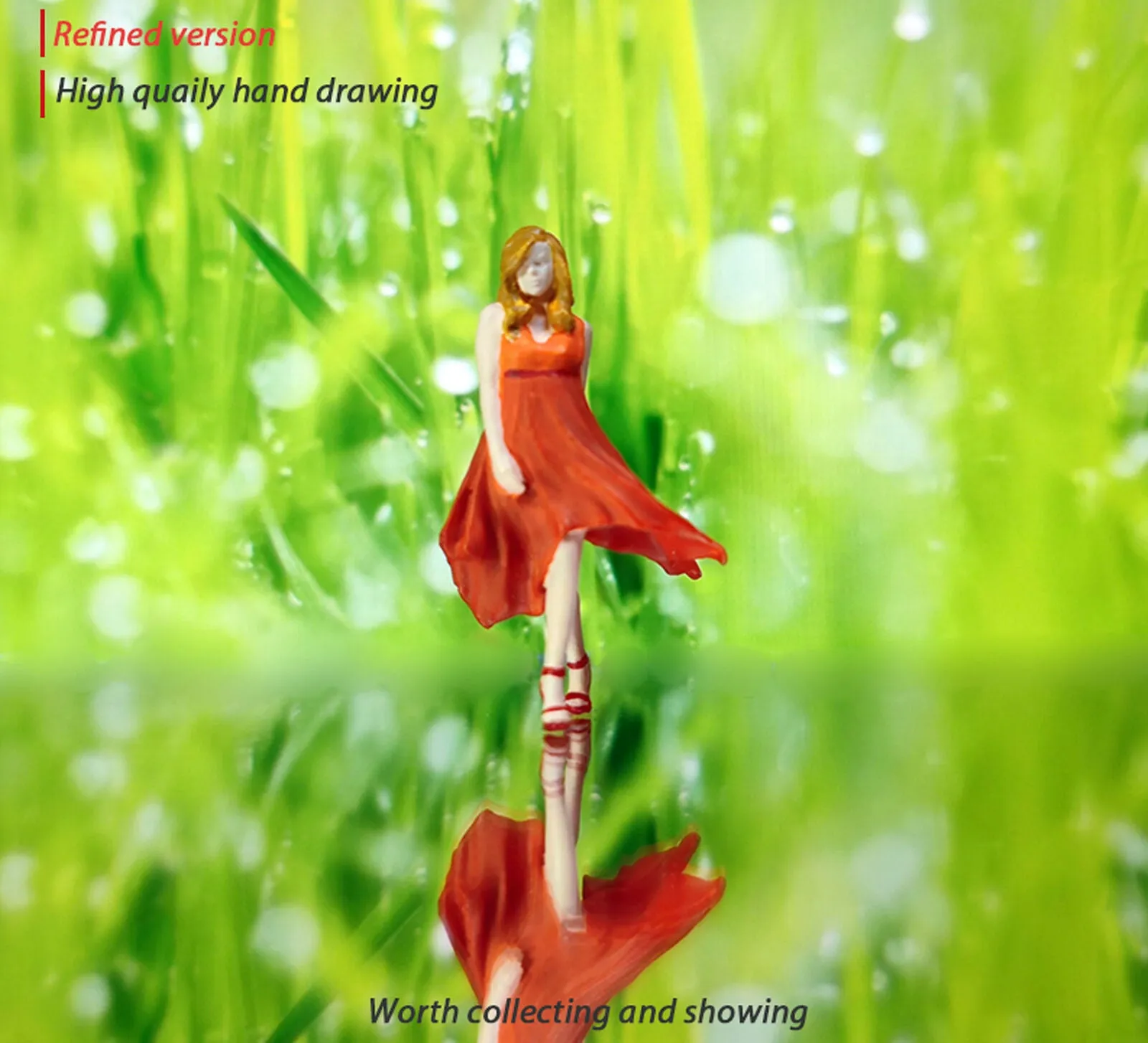 1:64 Painted Figure Mini Model Miniature Resin Diorama Lady Flowing Skirt Girl