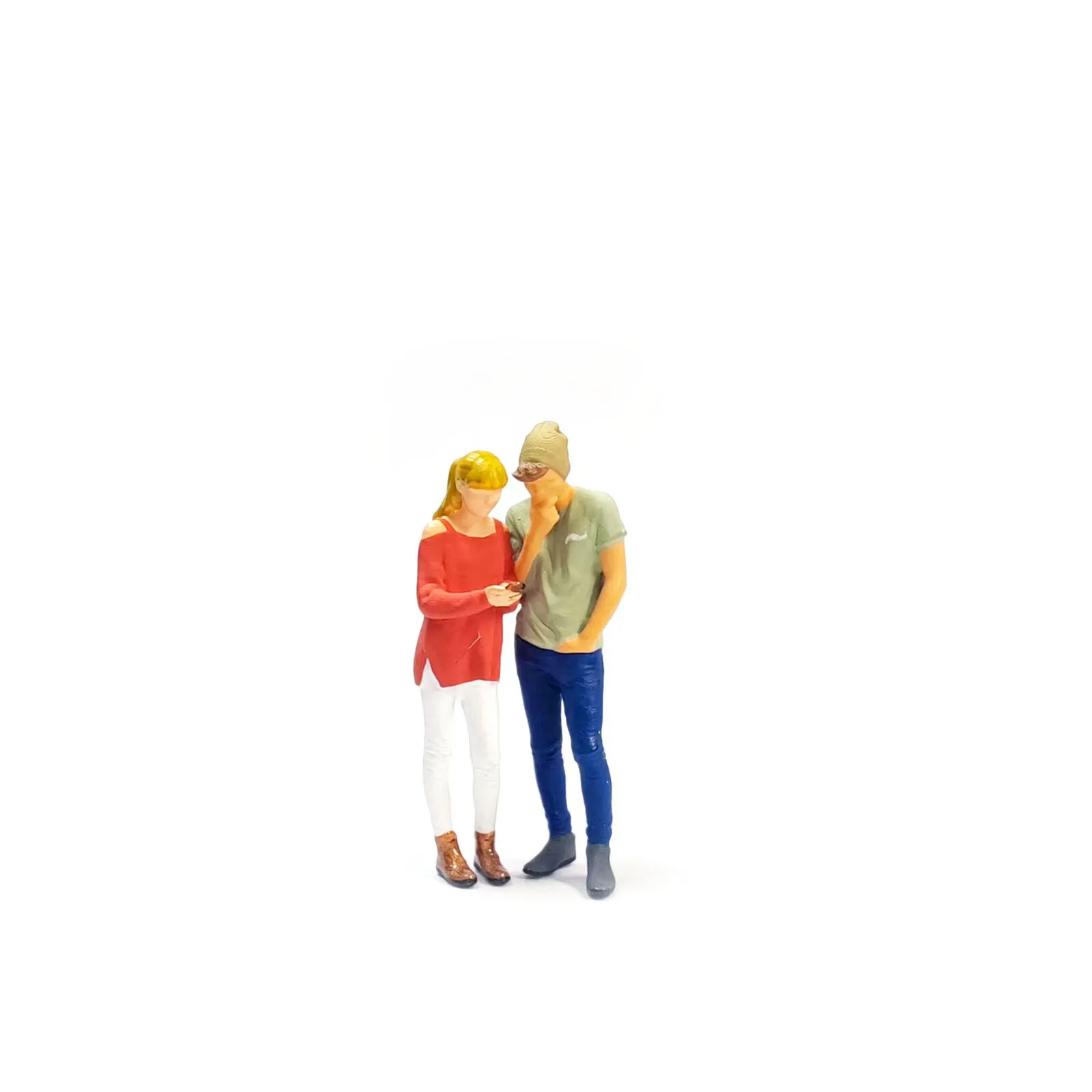 1:64 Painted Figure Mini Model Miniature Resin Diorama Lovers Discussing Couples