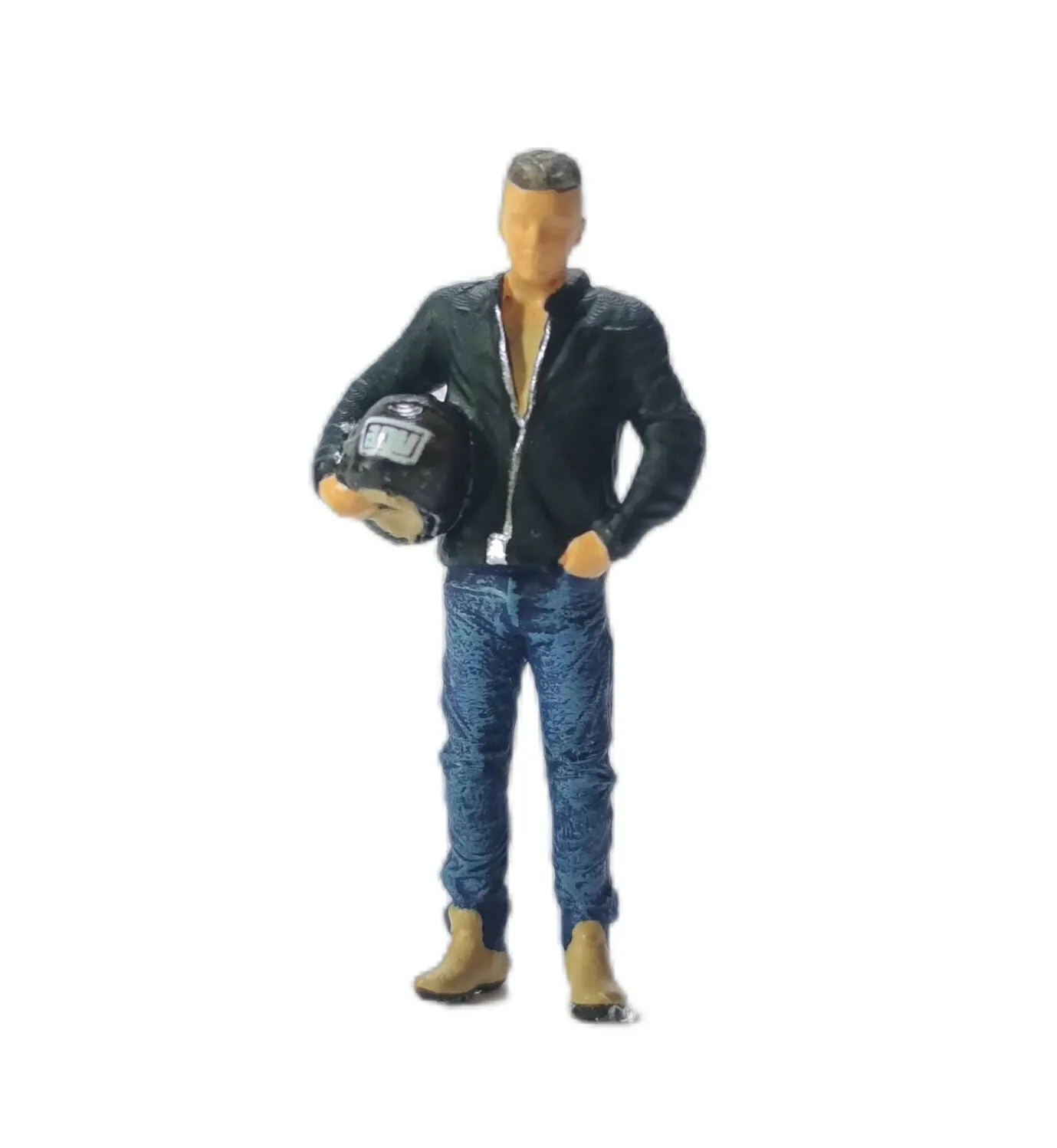 1:64 Painted Figure Mini Model Miniature Resin Diorama Motocycle Scene People