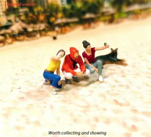 1:64 Painted Figure Mini Model Miniature Resin Diorama Selfie Selfportial Set A