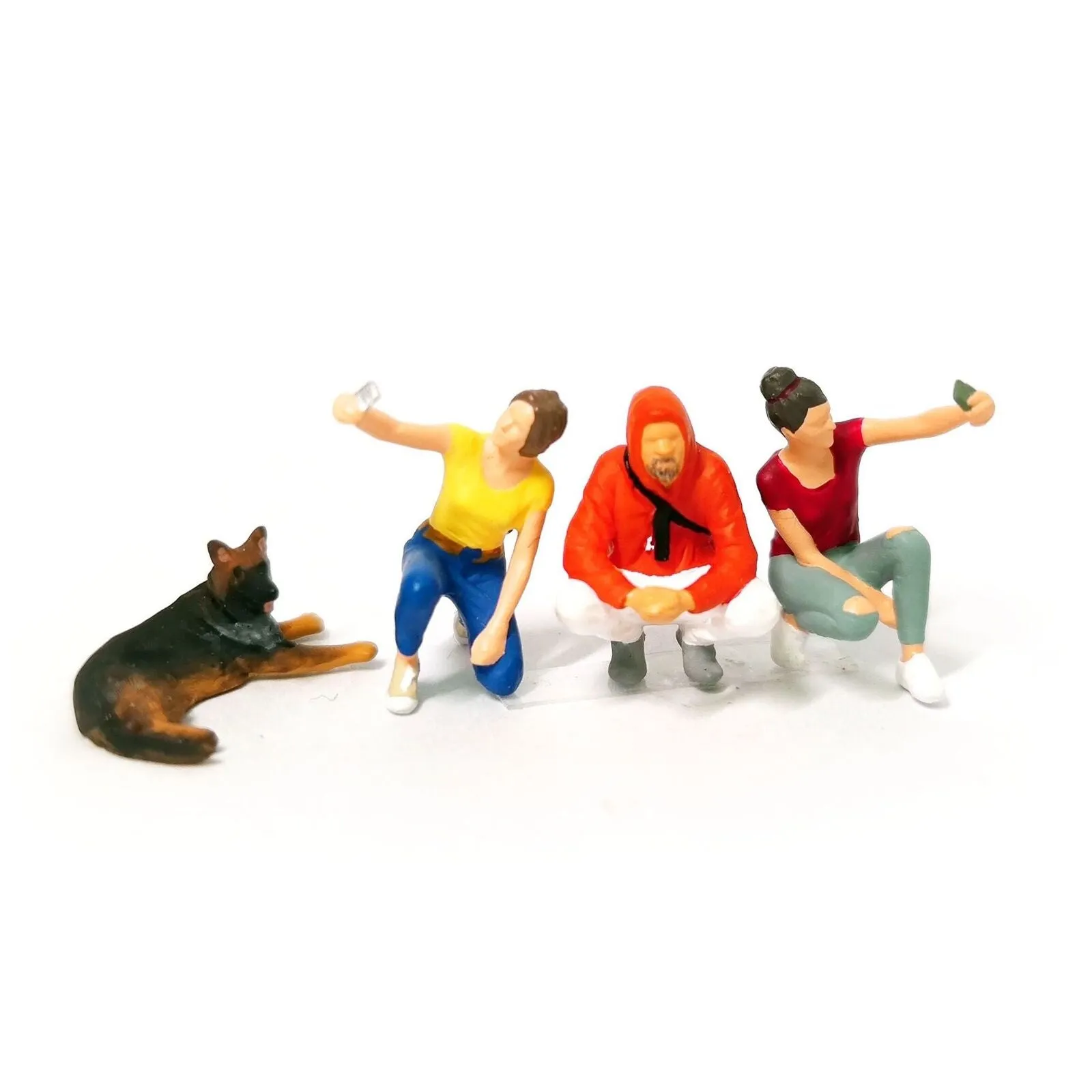 1:64 Painted Figure Mini Model Miniature Resin Diorama Selfie Selfportial Set A