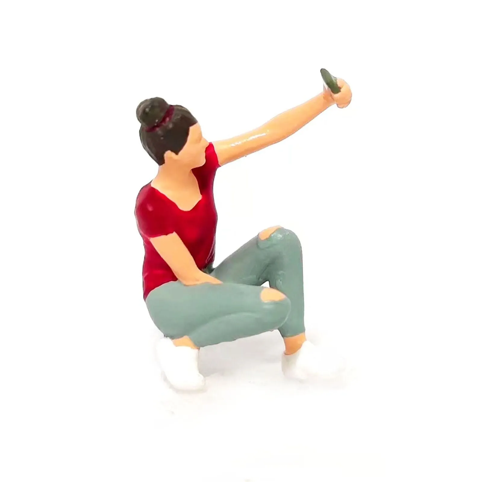 1:64 Painted Figure Mini Model Miniature Resin Diorama Selfie Selfportial Set A