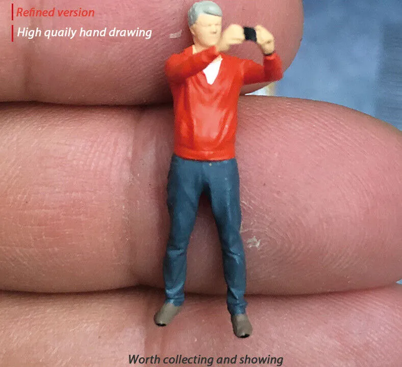 1:64 Painted Figure Mini Model Miniature Resin Diorama Shooting Star Camera Man