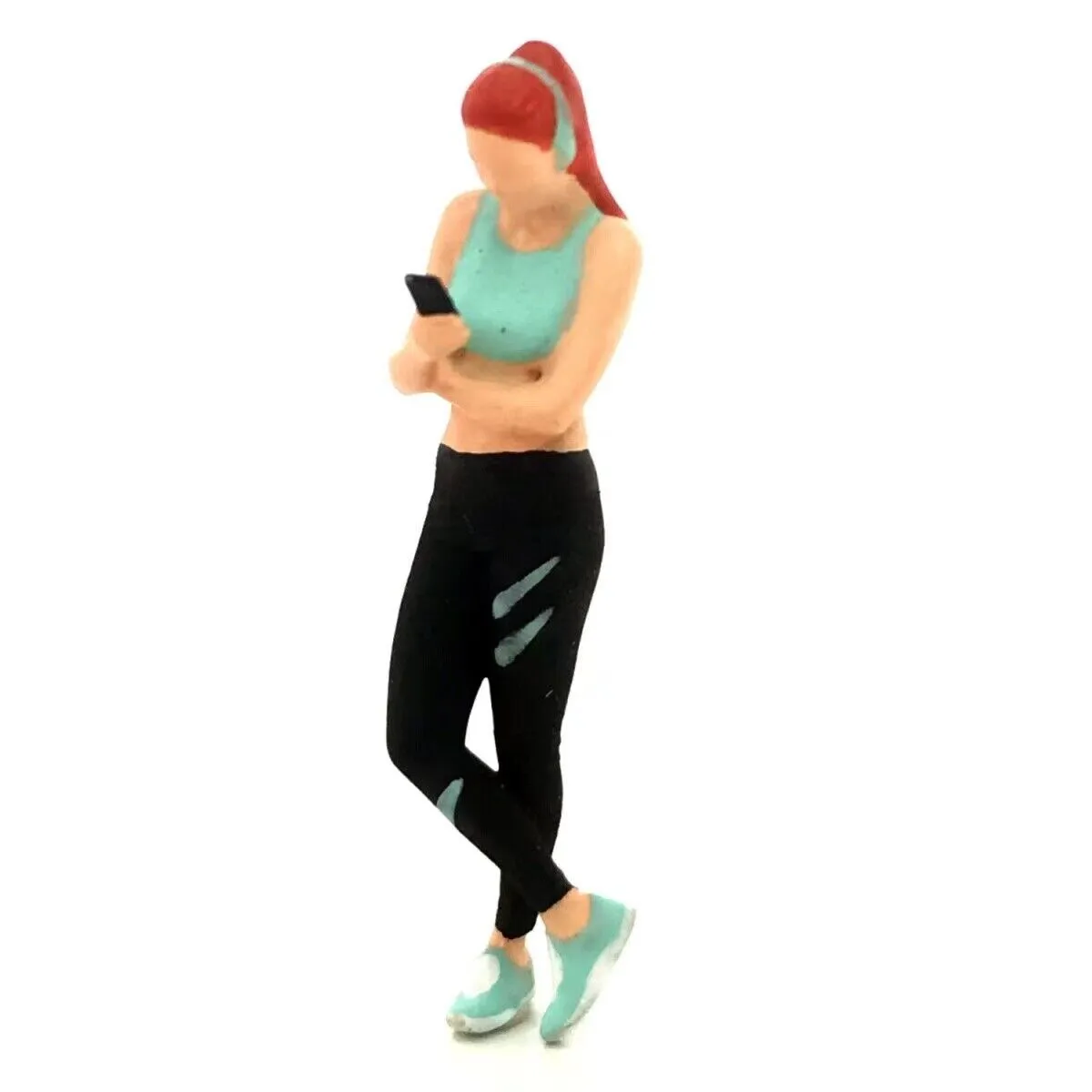 1:64 Painted Figure Mini Model Miniature Resin Diorama Sporty Girl Excercise