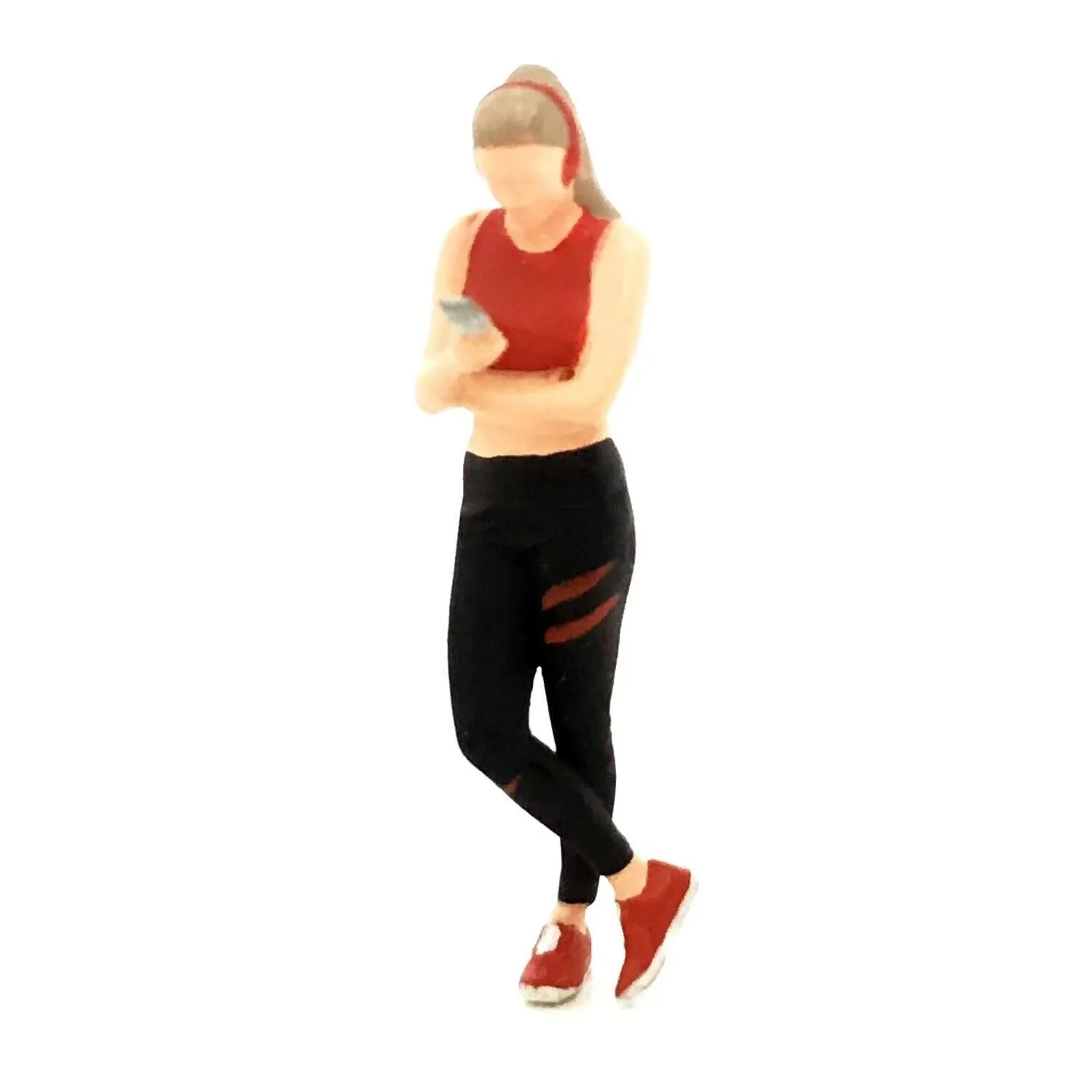 1:64 Painted Figure Mini Model Miniature Resin Diorama Sporty Girl Excercise