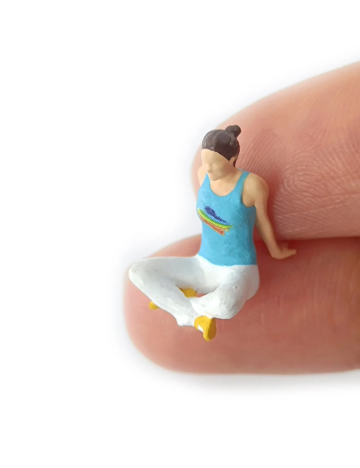 1:64 Painted Figure Mini Model Miniature Resin Diorama Stargazing Camping Family