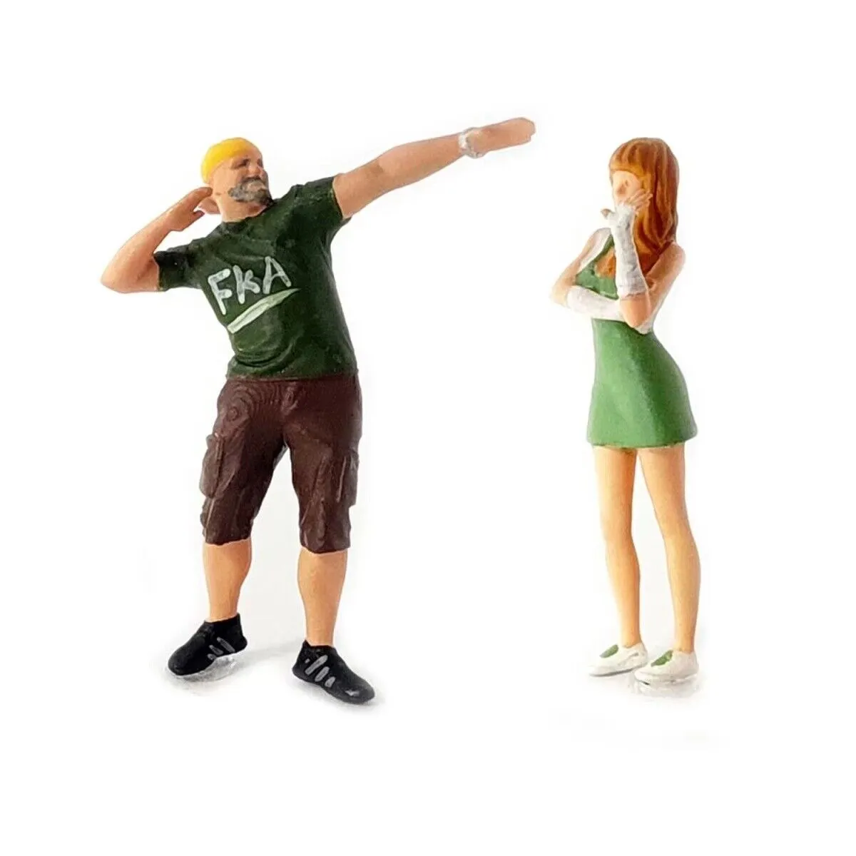 1:64 Painted Figure Mini Model Miniature Resin Diorama Stree Dance Dancer Trendy