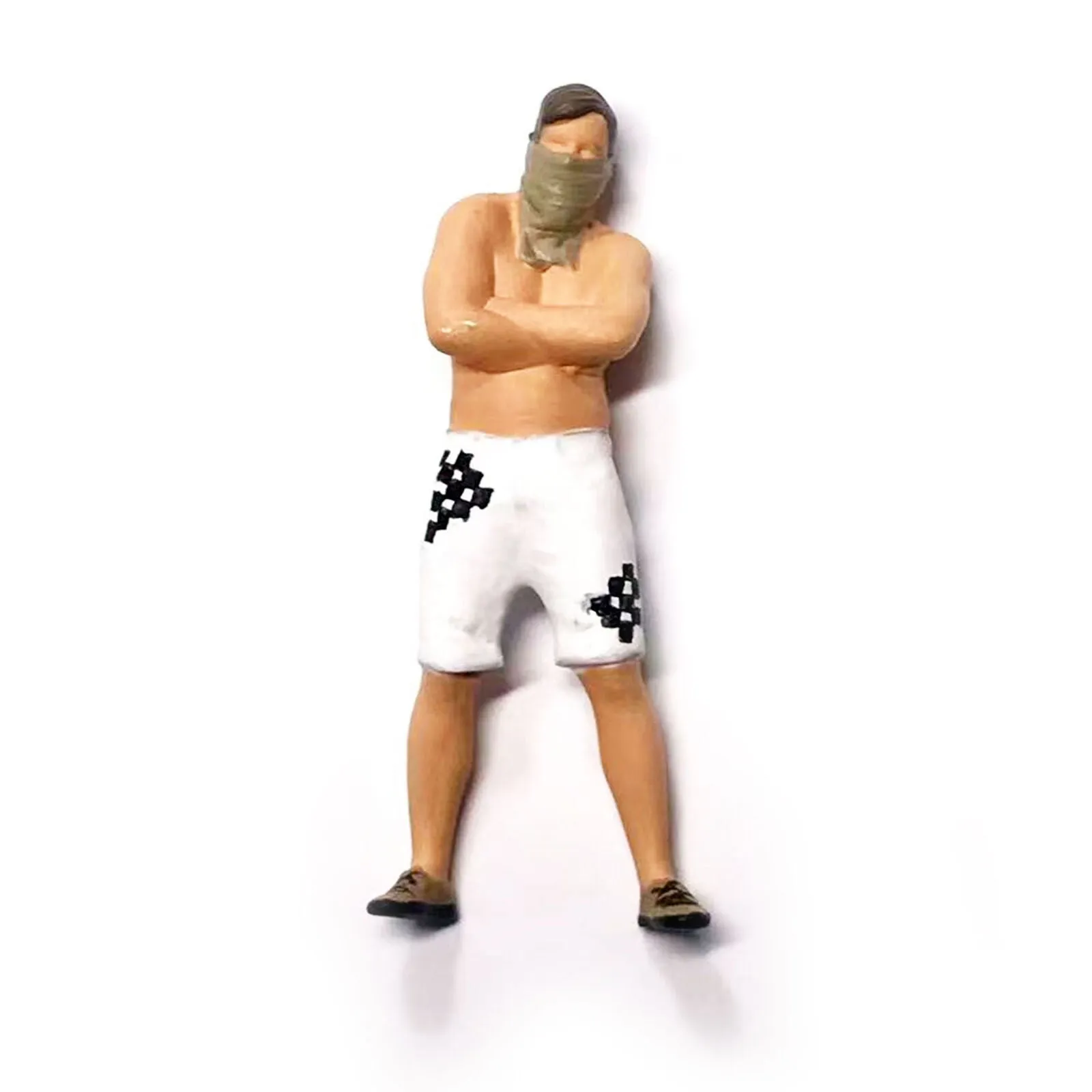 1:64 Painted Figure Mini Model Miniature Resin Diorama Summer Caual Masked Man W