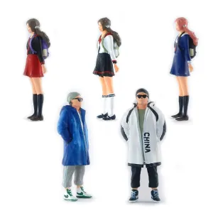 1:64 Painted Figure Mini Model Miniature Resin Diorama Toy Anime Harajuku People