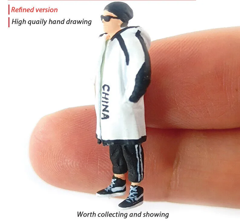 1:64 Painted Figure Mini Model Miniature Resin Diorama Toy Anime Harajuku People