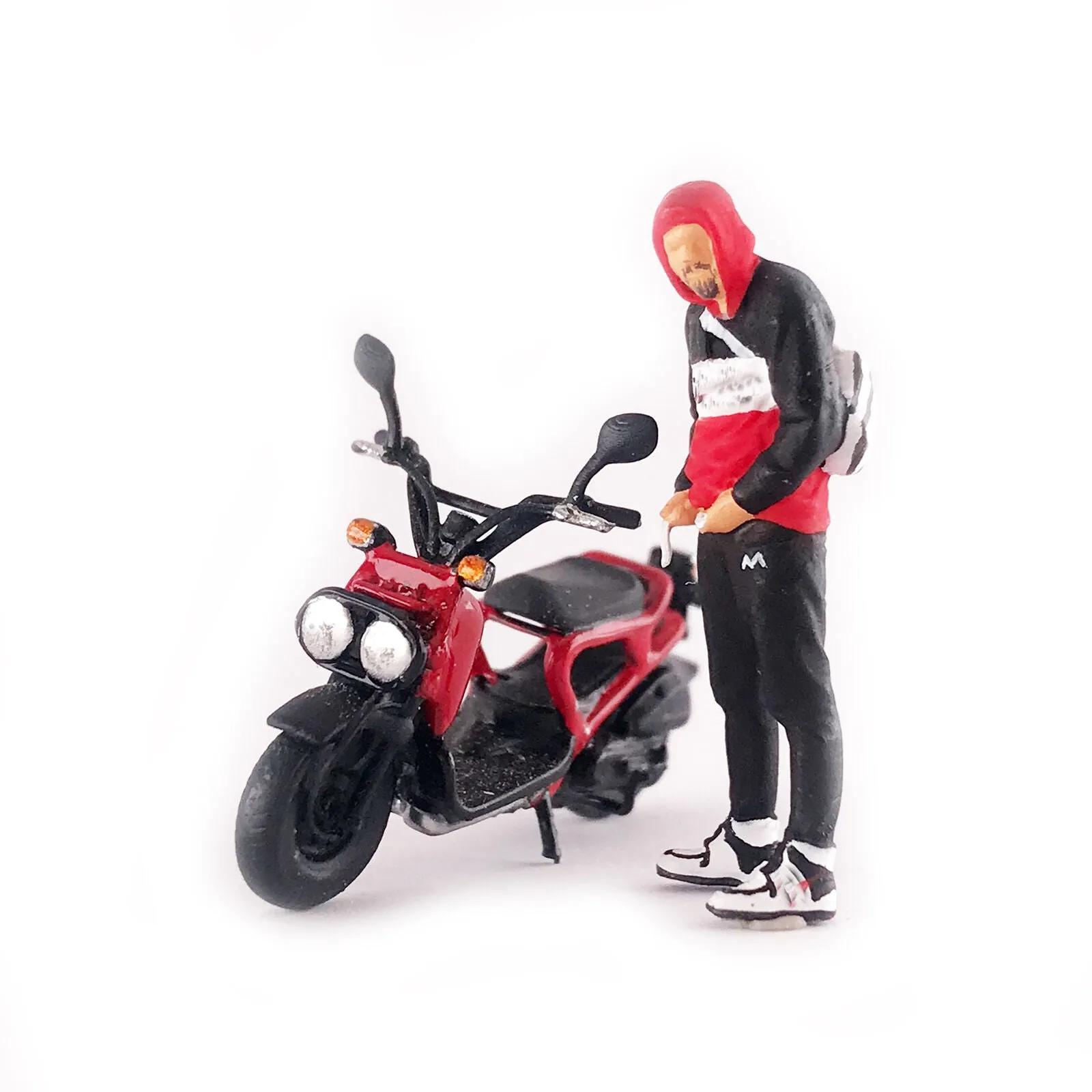 1:64 Painted Figure Mini Model Miniature Resin Diorama Vintage Motocycle Man BL