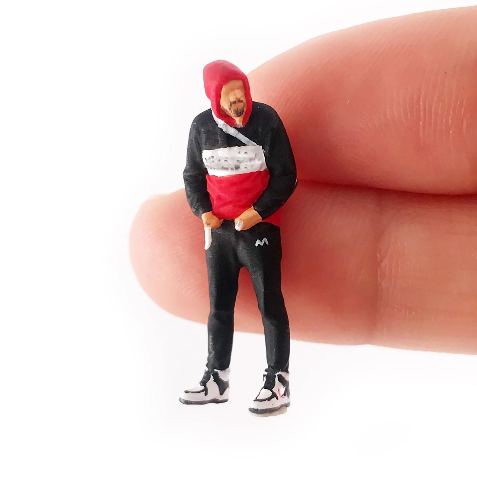 1:64 Painted Figure Mini Model Miniature Resin Diorama Vintage Motocycle Man BL
