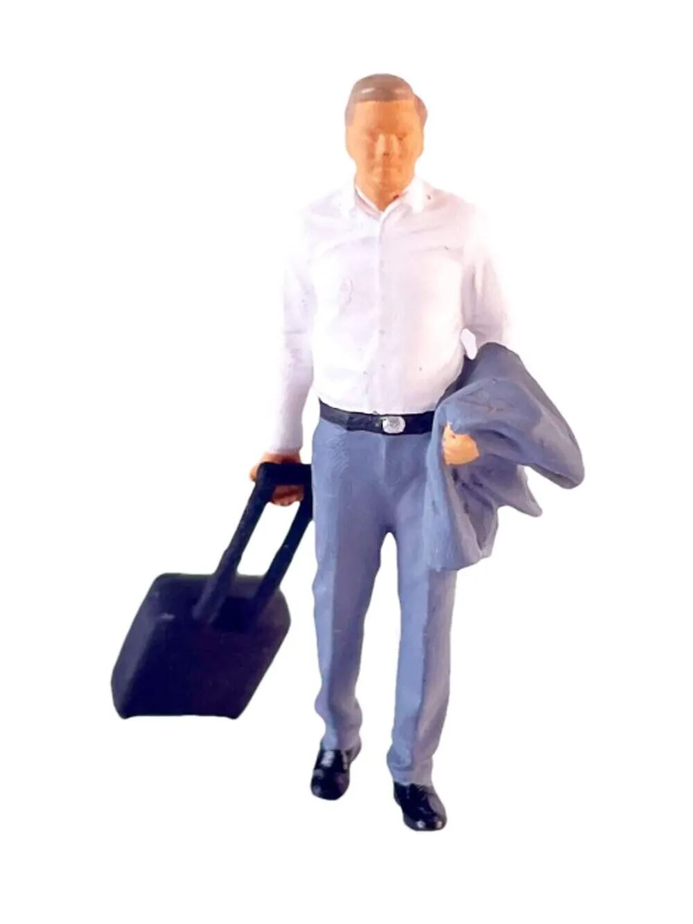 1:64 Painted Figure Model Miniature Resin Diorama Business Man Woman Luggage