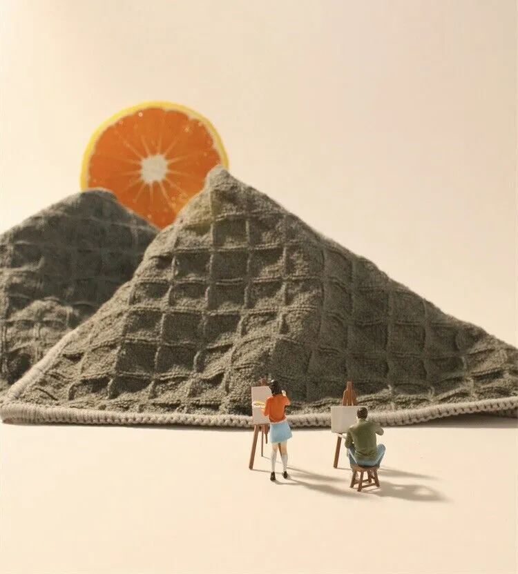 1:64 Painted Figure Model Miniature Resin Diorama Sand Artists Painting Painter