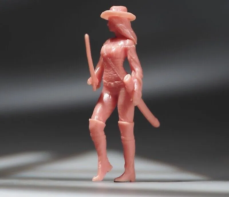 1:64 Painted Unpainted Figure Model Miniature Resin Diorama Sand Sword Girl Lady