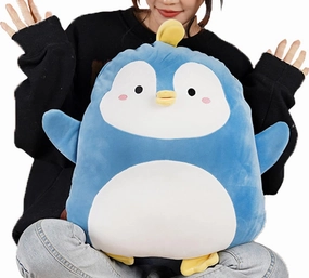 17.7 Inch Soft Blue Penguin Plush Hugging Pillow Cute Penguin Stuffed Animal Plushies Penguin Doll Toy Kids Stuffed Animals Penguin Plush Toys for Birthday, Valentine, Christmas or Daily