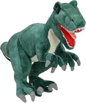 17" T Rex Dinosaur Plush, Green Dino Stuffed Animal, Tyrannosaurus Rex Dino Toy for Kids 5-7