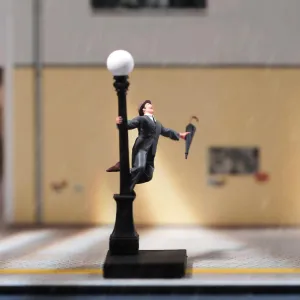 1/87 Scale Miniature Figure Gentleman Man Dancing in The Rain Umbrella Hand Painted Action Figure Model