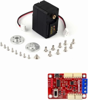 19KG 7.4V High-Torque Serial Bus Servo with Magnetic Encoder, Dual Axis TTL Control Programmable Digital Servo with Feedback for Robotics/Robotic Arm (1 Servo with 1 Controller)