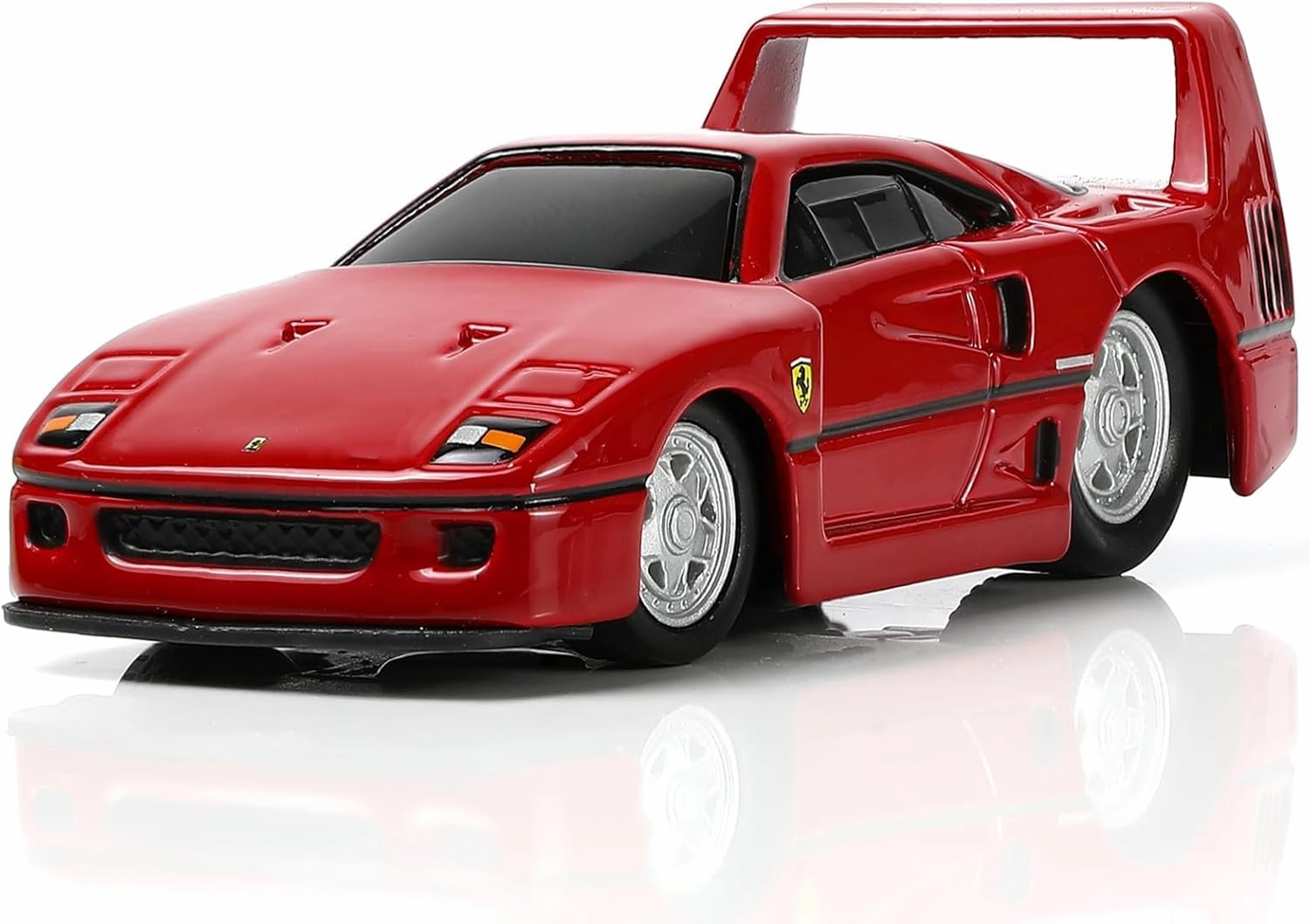 1/64 Scale FERARI F40 Car Model Alloy Metal Diecast Black Car Model Toy Gift Small Classic Auto Model Antique Collection Sport Vehicle Model for Kid Boy Men Adult (RED)