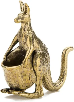 1Pcs Solid Copper Simulation Kangaroo Decorations Brass Kangaroo Miniature Figurines Kangaroo Desk Decoration Crafts Gift Brass Kangaroo Home Living Room Ornaments