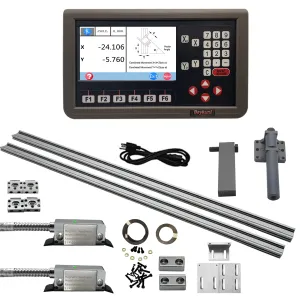 2 Axis DRO Digital Readout RPM Display Magnetic Scale Encoder Set 5um Bridgeport Metal Lathe DRO DIY Set .Travel Length Customized USA Stock