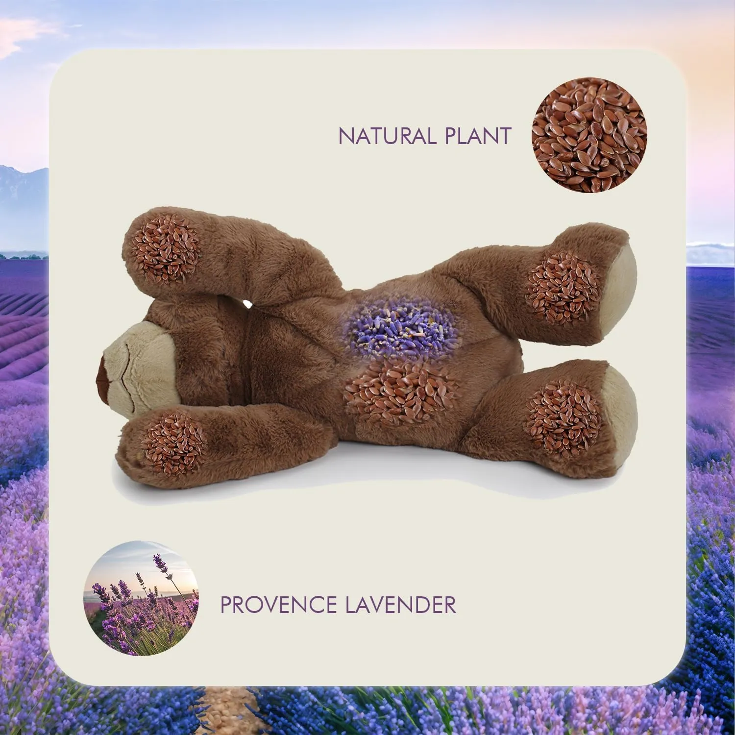 2 Lb Weighted Stuffed Brown Bear Animals - 16 Inches Bear Dog Dino Pig Plush Throw Pillow Toy - Embroidered Plushie Collectible - Kawaii Plushies Hugging Toy Gifts for Kids & Adults ( Brown Bear )