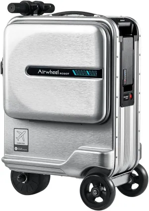 20 Inch Smart Rideable Suitcase Electric Luggage Scooter Carry On Luggage (silver)