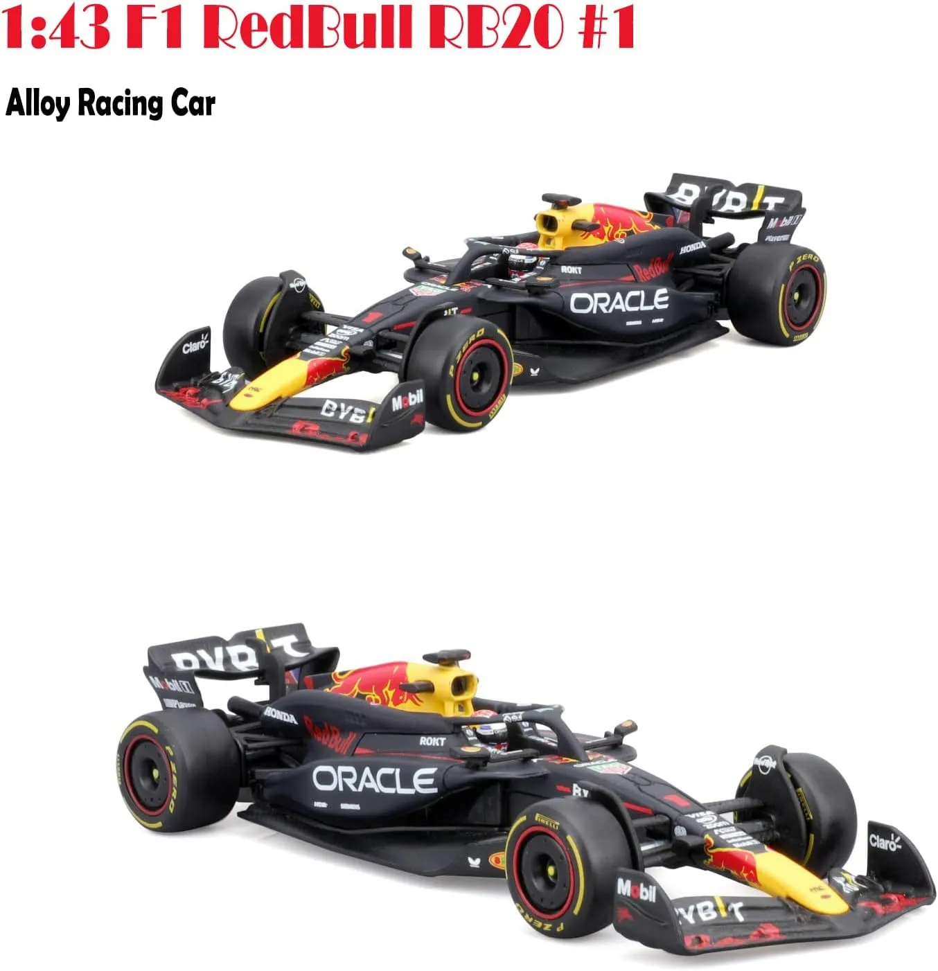 2024 Bbuago 1/43 F1 RB20#1 Formula 1 Alloy Miniature Racing Car for Red Bul Die Cast Static Adult Collection Model Gift (Hardcover Edition)