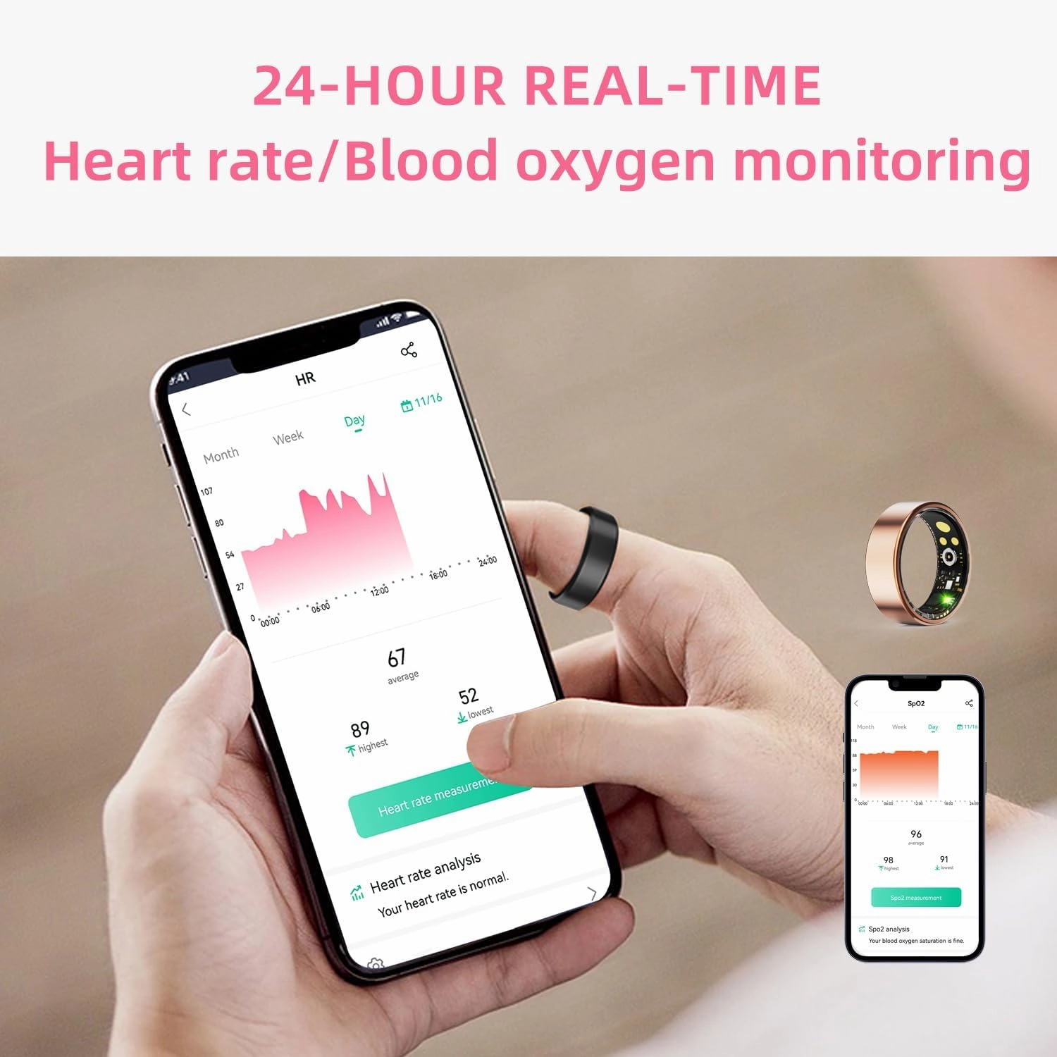 2025 Upgraded Smart Ring for Women&Men,IP68 Waterproof Fitness Tracker with Heart Rate/Blood Oxygen/Sleep/Step/Calories/Distance Monitor,No Subscription Fee,Compatible with iOS&Android (Silver, 9)