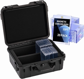 20 Pocket 35pt ONE-Touch   Hard Storage card case - Trading Card Organizer for Baseball/Sports Cards and TCG Decks (Archival-Safe & Shockproof)